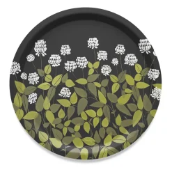 Ängsmark dienblad Ø31 cm, Groen-zwart