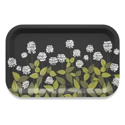 Ängsmark dienblad 20x27 cm, Groen-zwart