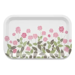 Ängsmark dienblad 20x27 cm, Groen-roze