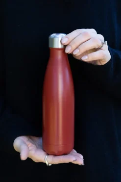 Nils stalen fles 50 cl, Rood Pantone