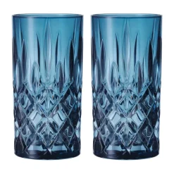 Noblesse Longdrink glas 39,5 cl 2-pack, Vintage blue