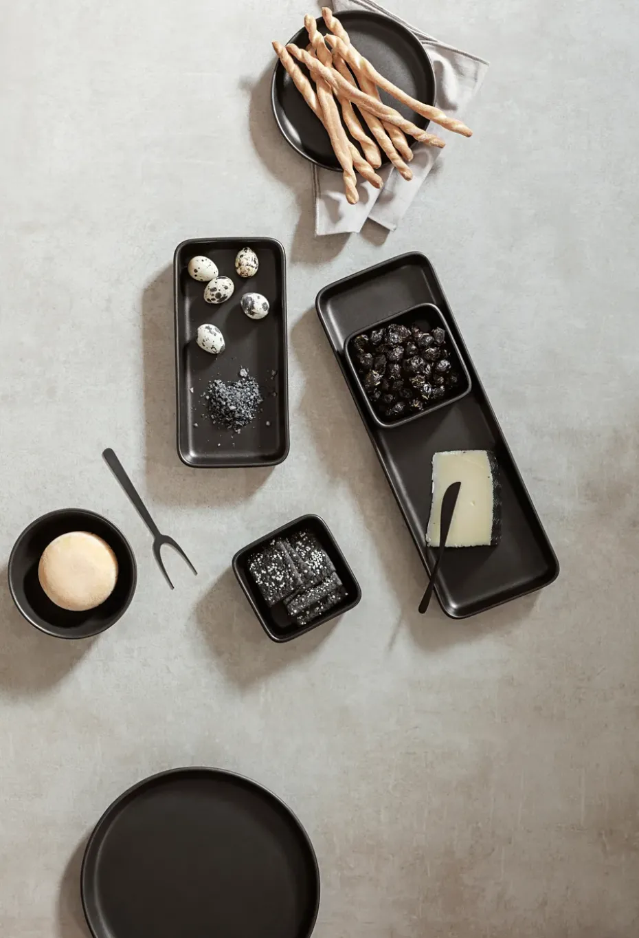 Nordic Kitchen serveerschotel 12x24 cm, Zwart