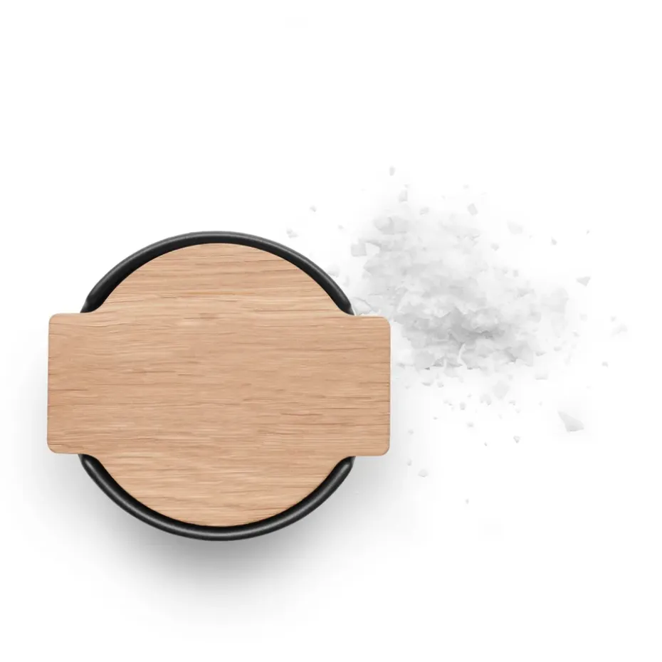 Nordic Kitchen zoutpot met deksel, Zwart