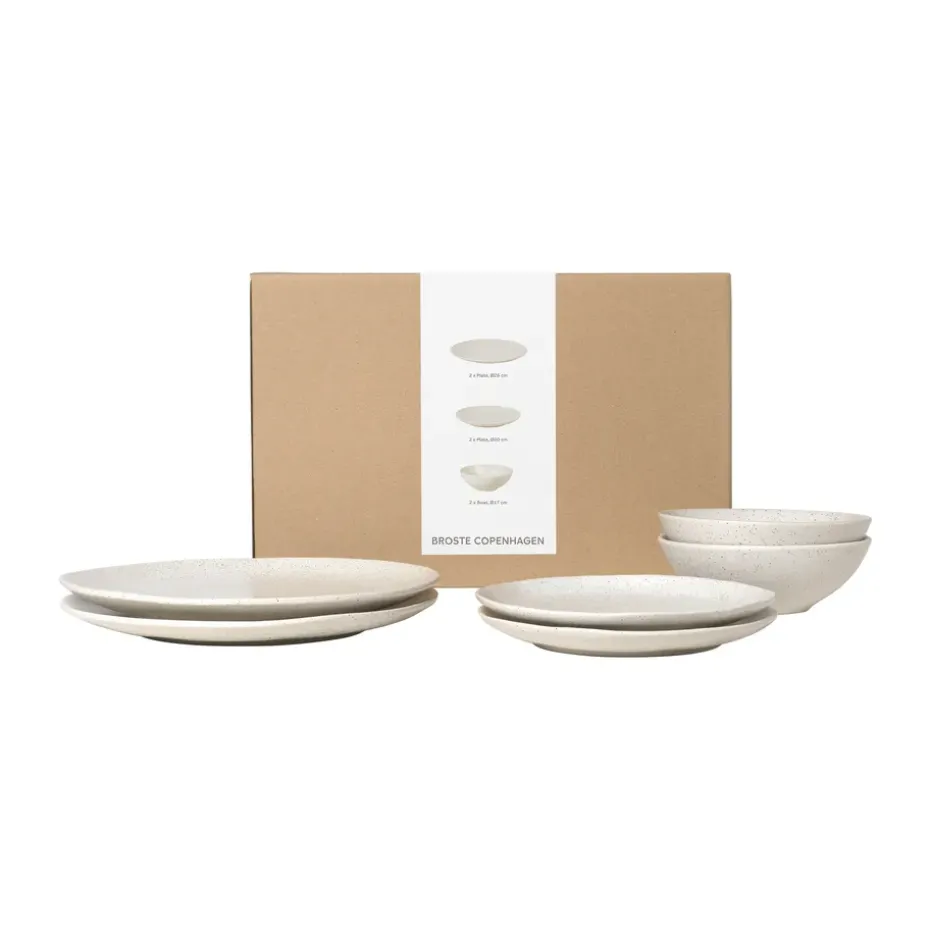 Nordic Vanilla dinerset voor twee, 6-delig