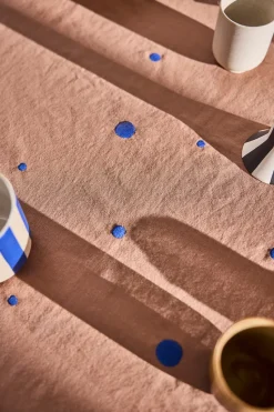 Nori tafelkleed 140x200 cm, Terracotta-optic blue
