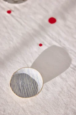 Nori tafelkleed 140x260 cm, White-cherry red