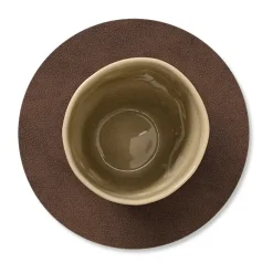 Nupo onderzetter circle, donkerbruin