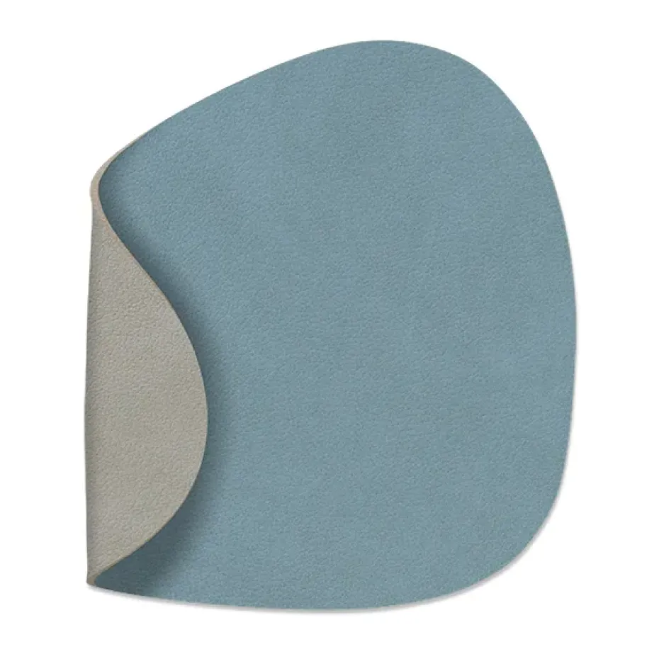 Nupo onderzetter (glazen) keerbaar curve 1 St., lichtblauw-lichtgrijs