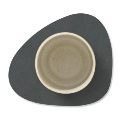 Nupo onderzetter (glazen) keerbaar curve 1 St., antraciet-lichtgrijs