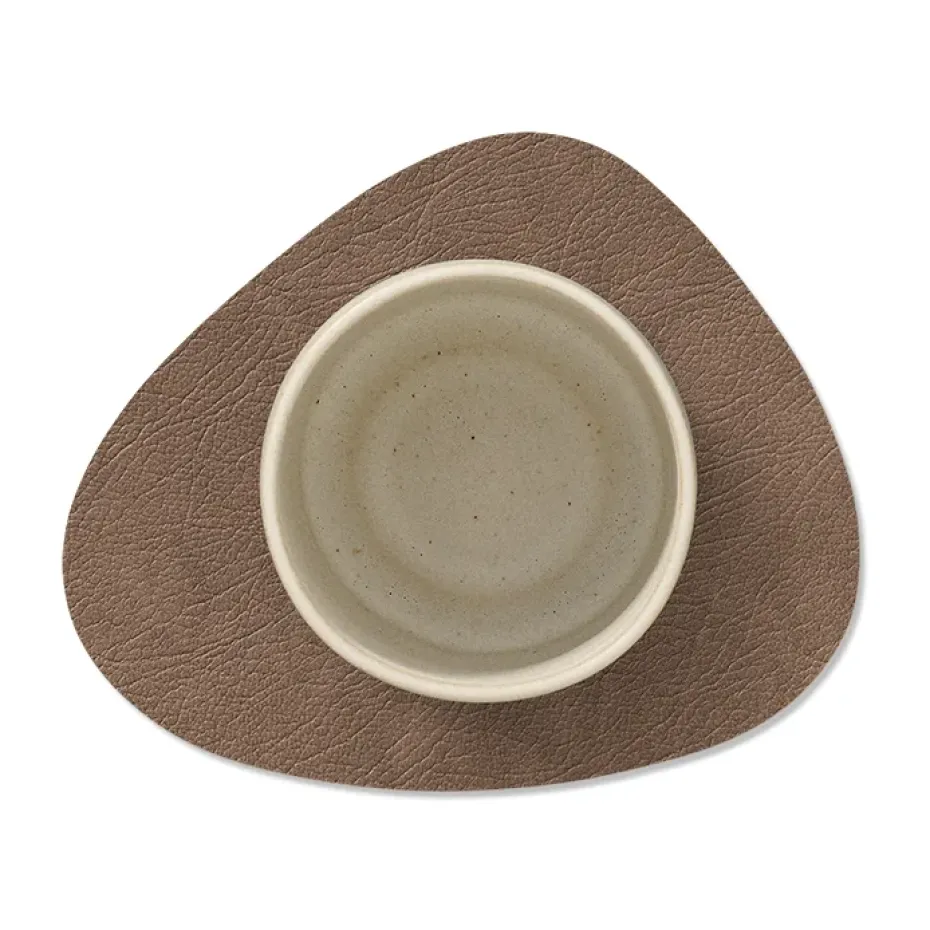 Nupo onderzetter (glazen) keerbaar curve 1 St., Zwart-bruin