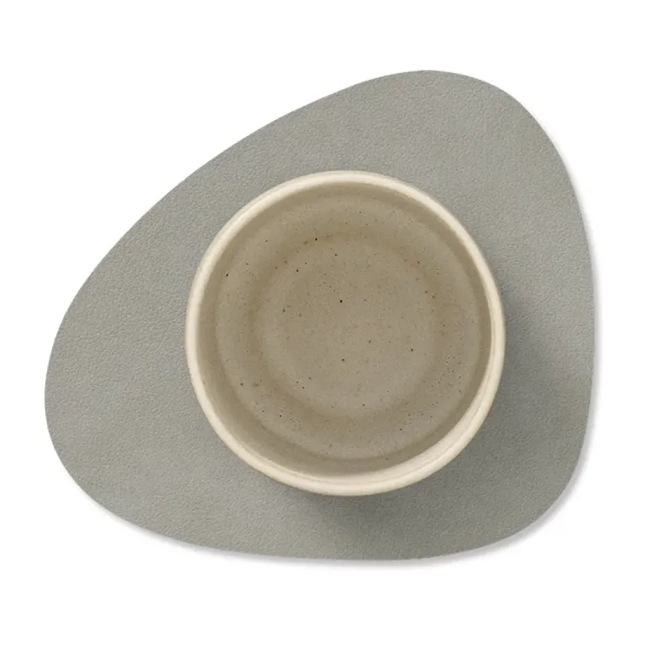 Nupo onderzetter (glazen) keerbaar curve 1 St., roze-lichtgrijs