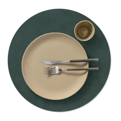 Nupo placemat circle keerbaar XL 1 St., Dark green-olive green
