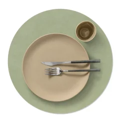 Nupo placemat circle keerbaar XL 1 St., Dark green-olive green