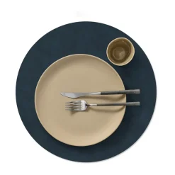 Nupo placemat circle keerbaar XL 1 St., Midnight blue-petrol