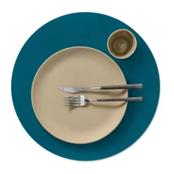 Nupo placemat circle keerbaar XL 1 St., Midnight blue-petrol