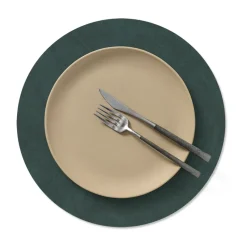 Nupo placemat circle keerbaar M 1 St., Dark green-olive green