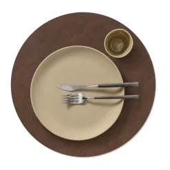 Nupo placemat circle XL, Donkerbruin