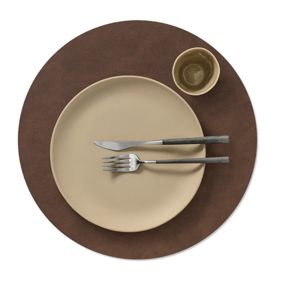 Nupo placemat circle XL, Donkerbruin