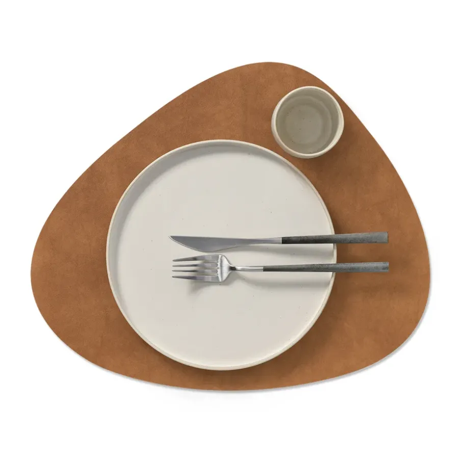 Nupo placemat keerbaar curve L 1 St., Army green-nature