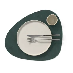 Nupo placemat keerbaar curve L 1 St., Dark green-olive green