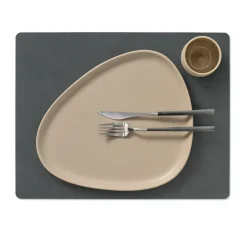 Nupo placemat keerbaar square L 1 St., antraciet-lichtgrijs