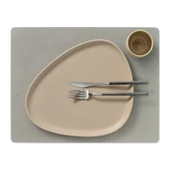 Nupo placemat keerbaar square L 1 St., antraciet-lichtgrijs