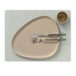 Nupo placemat square L, metallic (steengrijs)
