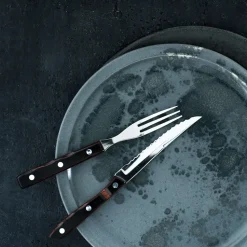 Old Farmer tafelmes, hout-roestvrijstaal