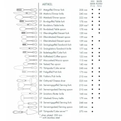 Olga dinermes zilver, 24 cm