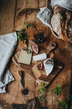 Ollie kaasplank visgraatpatroon 4-delig, FSC acacia