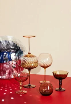 Opacity Italiaanse champagnecoupe 15 cl 2-pack, Bruin