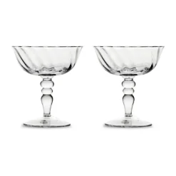 Opacity Italiaanse champagnecoupe 15 cl 2-pack, Helder