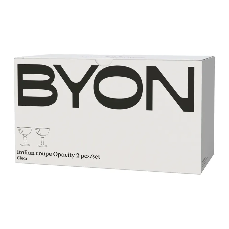 Opacity Italiaanse champagnecoupe 15 cl 2-pack, Helder