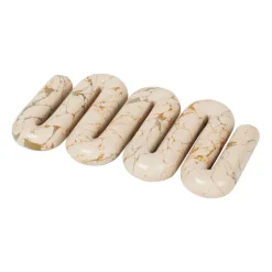 Orla pannenonderzetter 14x25 cm, White-tawny yellow