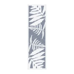 Ormbunkar tafelloper 50x150 cm, Blauw-wit