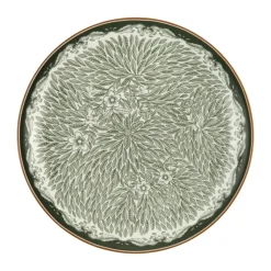 Ostindia Floris bord Ø20 cm, Groen