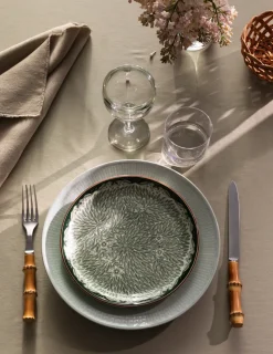 Ostindia Floris bord Ø20 cm, Groen