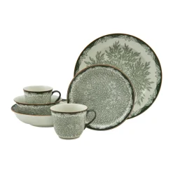 Ostindia Floris bord Ø20 cm, Groen