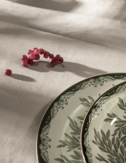 Ostindia Floris bord Ø27 cm, Groen