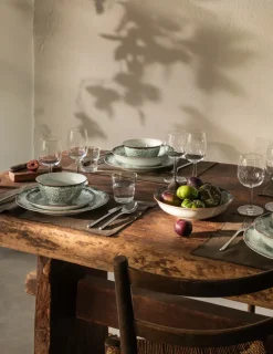 Ostindia Floris bord Ø27 cm, Groen