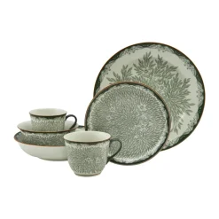 Ostindia Floris bord Ø27 cm, Groen