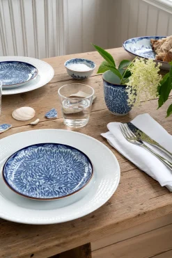 Ostindia Floris bordje Ø16 cm, Blauw