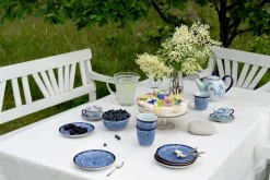 Ostindia Floris bordje Ø16 cm, Blauw