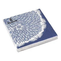 Ostindia Floris servet 20-pack, blauw-wit