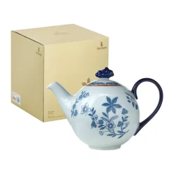 Ostindia theepot 1,2 l cadeauverpakking, Blauw-wit