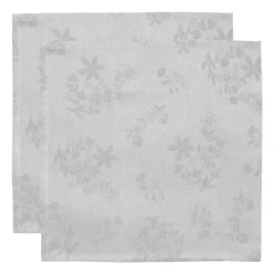 Ostindia Zwart stoffen servet 45x45 cm 2-pack, Zwart