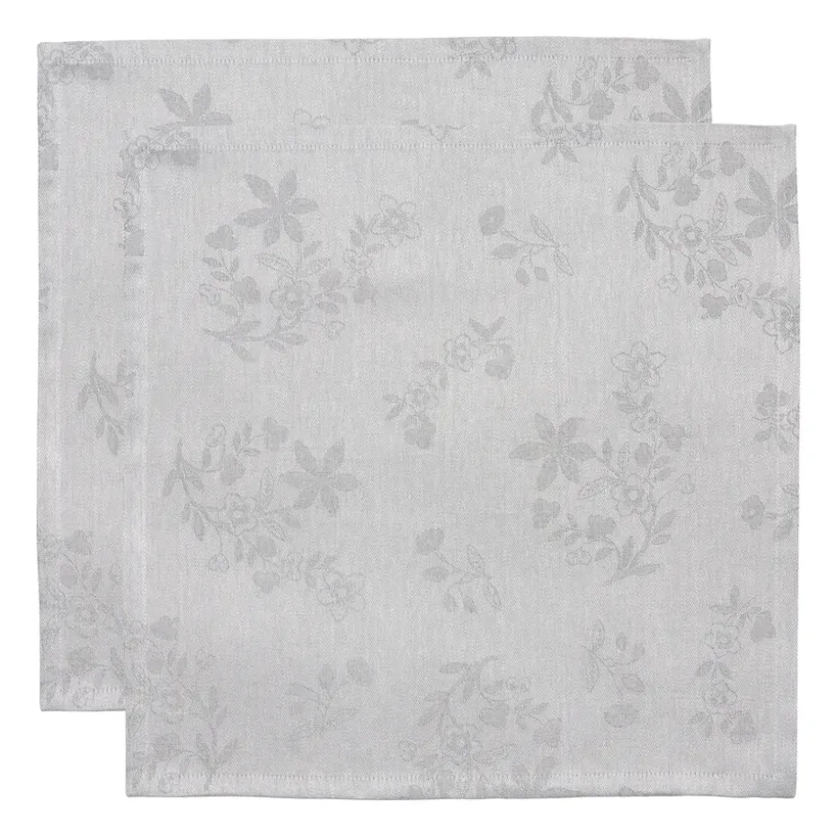 Ostindia Zwart stoffen servet 45x45 cm 2-pack, Zwart