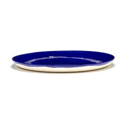Ottolenghi Feast bord L Ø26,5 cm 2-pack, Dark blue stripes-white