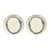 Ottolenghi Feast bord L Ø26 cm 2-pack, White stripes-blue