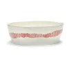 Ottolenghi Feast saladeschaal Ø27,5 cm, White stripes-red